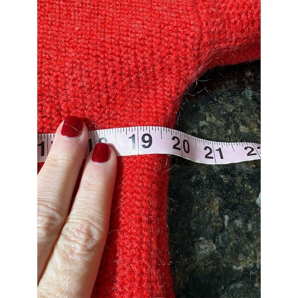 Banana Republic Sweater Womens Size M Red Boat Neck Pullover Knit Long - Picture 6 of 8